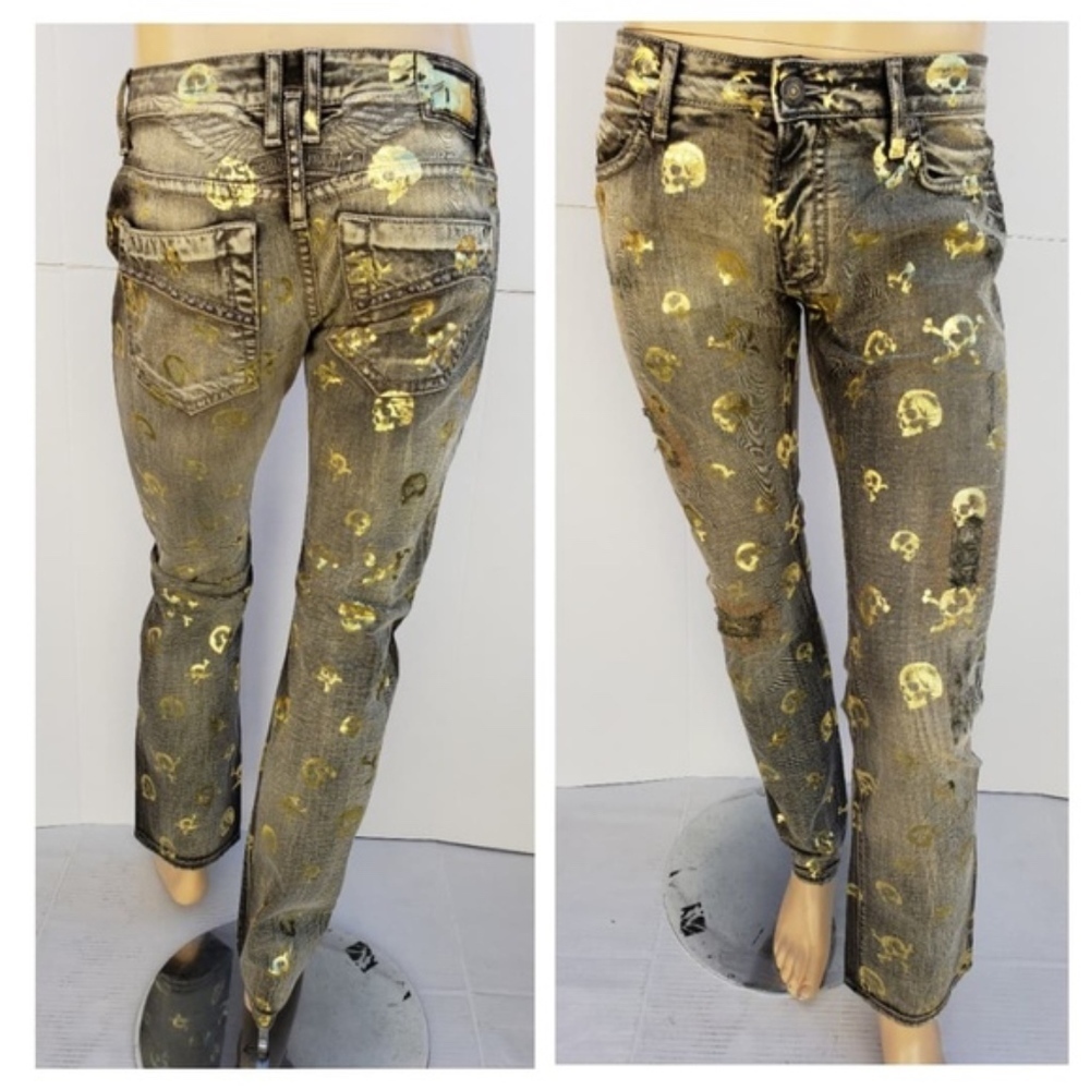 NEW ROBIN'S JEAN Marlon Slim Straight Jeans SZ 33